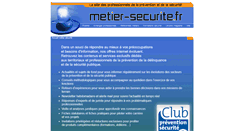 Desktop Screenshot of metier-securite.fr